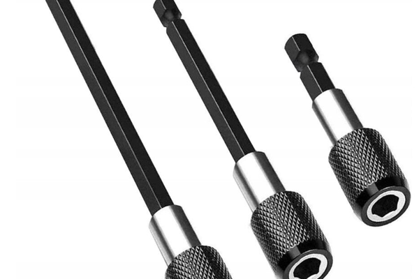 Set 3 prelungitoare pentru surubelnita 60mm 100mm 150mm negru