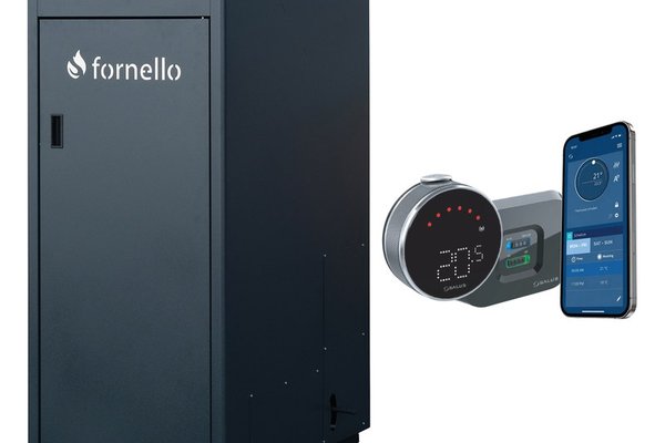 Pachet centrala pe peleti Fornello King Plus 30 kW cu termostat WiFi SALUS IT800