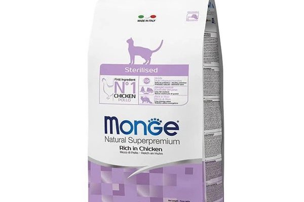 Hrana uscata pisici, Monge Natural Superpremium Sterilised, Pui, 1.5 kg