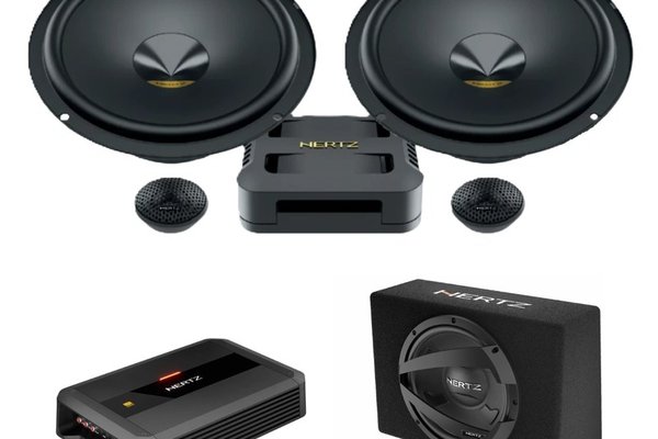 Pachet difuzoare auto usi Fata cu subwoofer Toyota Sienna 2003-2010 Hertz Dieci Pro 840 W
