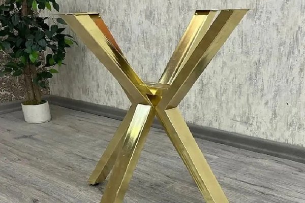 Picioare pentru masa rotunda sau patrata metal, culoare auriu -gold,80 cm