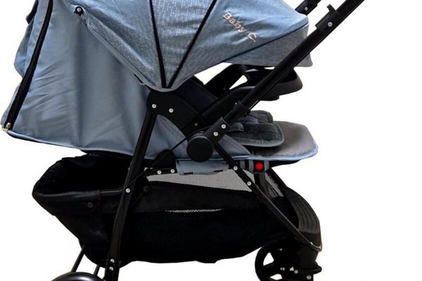 Carucior pentru copii Baby Care Pro SK10 Turquoise cu Maner reversibil, Spatar reglabil in 3 trepte, Frana picior, Pliabil