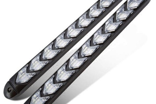 Set 2 Benzi LED DRL SAGEATA 25 cm - 12 Module pentru Siguranta si Design Modern
