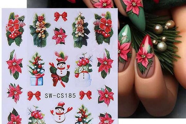Sticker decor unghii model iarna/Craciun SW-CS185