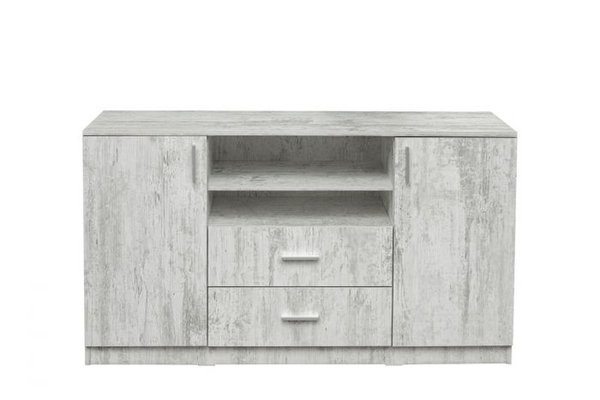 Comoda LUXOR, 2 usi, 2 sertare, pin antichizat, 140x40x80 cm
