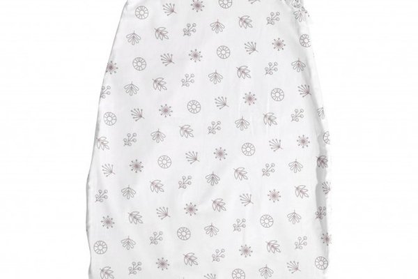 Sac de dormit de primavaravara 85 cm bumbac ranforce White Abstract Leaves