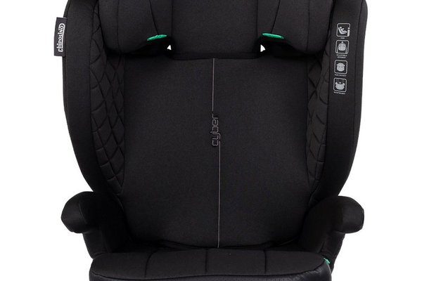 Scaun auto pentru copii Chipolino Cyber Noir 100-150 cm I-Size, husa detasabila, tetiera reglabila