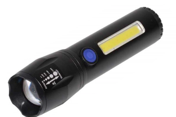 Lanterna TD-C81 cu LED CREE 3 W, LED lateral COB 3 W, acumulator integrat, zoom telescopic