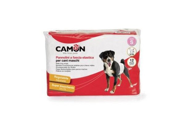 Scutece pentru caini masculi, Camon, S 30/46 cm 12 buc