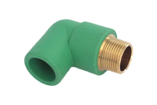 Cot PPR verde cu filet exterior, 20 mm x 1/2 inch, set 5 bucati