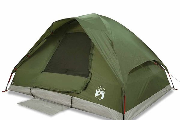 Cort de Camping Cupola pentru 4 Persoane Verde Masliniu, Impermeabil si Usor de Montat
