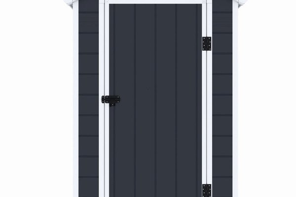 Căsuță de Grădină MESTERINO AVE-B, Gri, Panel Plastic și Ranforsare Metalică, Dimensiuni 134x192x204 cm