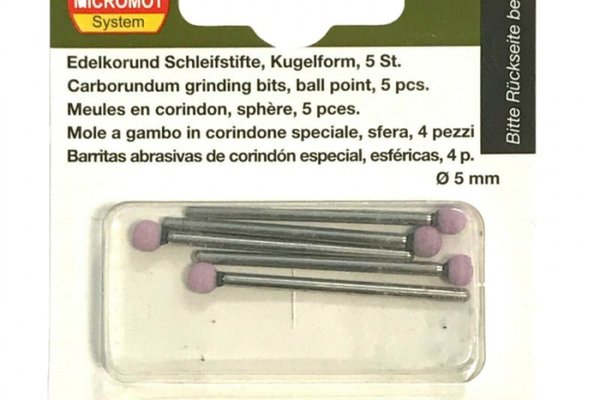 Set biaxuri din corindon de forma sferica Micromot Proxxon 28772, O5 mm, 5 bucati