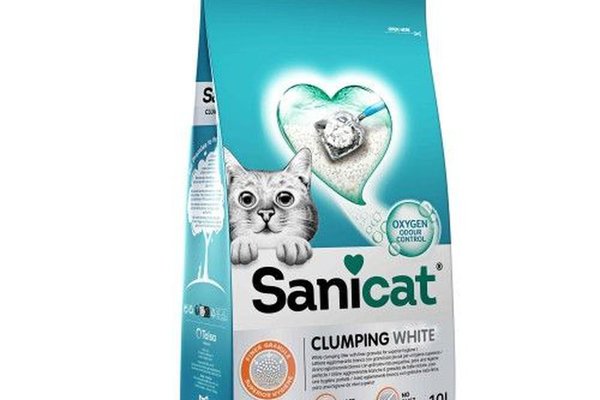 Nisip pentru litiera, Sanicat Clumping White Vanilie si Mandarina, 10L