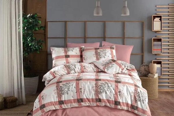 Lenjerie de pat bumbac satinat 2 persoane,homs,serie D 270,00040