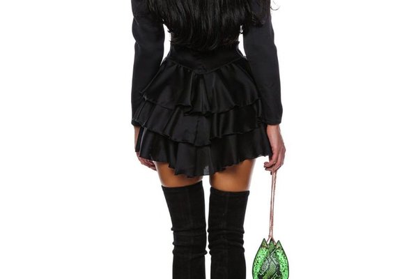 Rochie Ruffle NEGRU