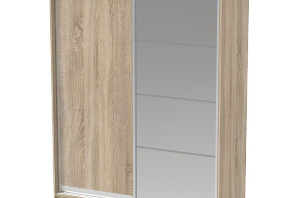 Dulap dormitor PakoWorld Korredor cu oglinda, Sonoma, 160 x 60 x 220 cm