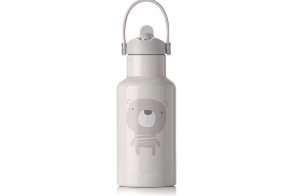 Sticla termos lichide, Jane, Din otel inoxidabil, Cu mentinere de temperatura de pana la 12 ore, 350 ml, Bpa Free, Conform cu EN 1186:2022EN 12546-1:2000UNE EN 14372:2005, Sand
