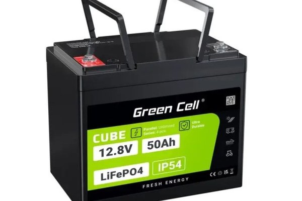 Acumulator litiu LiFePO4 Greencell 12.8V 50Ah, 270x175x220mm, LFPGC12V50AH