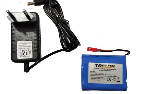 Acumulator Toslon 12v Li-Ion cu Incarcator 220V pentru ecranele sonarelor Toslon