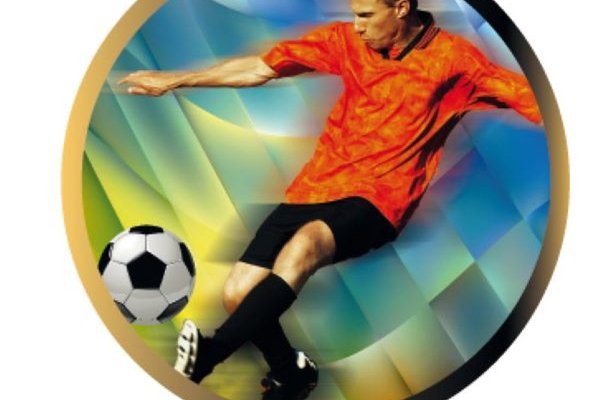 Emblema Colorata Fotbal pentru Medalii si Cupe 50mm