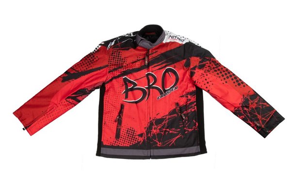 Geaca KIMO Kids BRO Motocross cu Protectie pentru Copii, Rosu