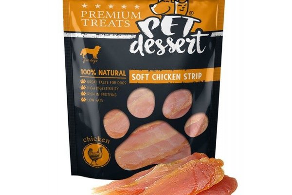Pet's Dessert Soft Chicken Strip, 80 g