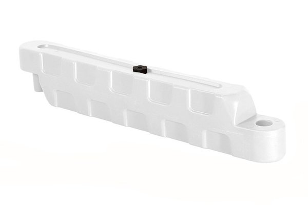 Bariera modulara delimitare traseu karting, piste sau parcari, HDPE, umplere cu apa, anti-impact, rezistenta UV, interior exterior 110x30x35 cm, alb