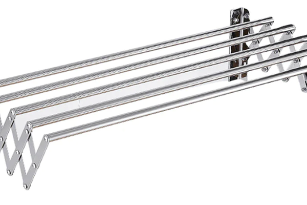 UB Uscator rufe din aluminiu retractabil cu prindere in perete si 5 bare