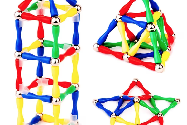 Joc Magnastix creativ pentru copii 63 piese