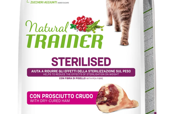Hrana Uscata Pisici Sterilizate, Natural Trainer, Prosciutto Crudo, 10 kg