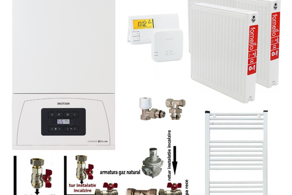 Pachet de incalzire pentru apartament cu centrala termica Motan Condens KPlus 22.5 kW