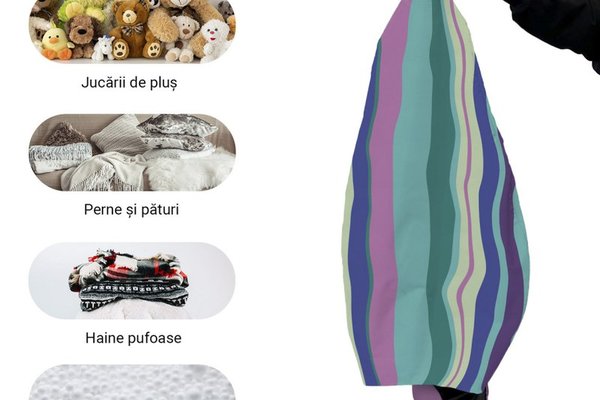 Husa fotoliu Puf Bean Bag tip Para XL fara umplutura pipa periglacial