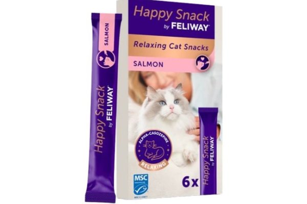 Feliway Happy Snack cu Somon, 6 pachete a 15 g