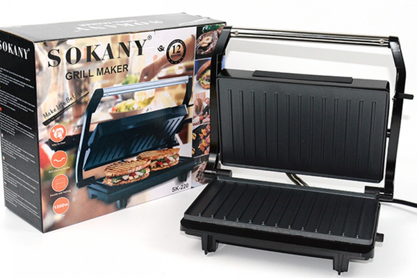Sandwich Maker Grill tip gratar Sokany SK-220 1200 W placi anti-aderente