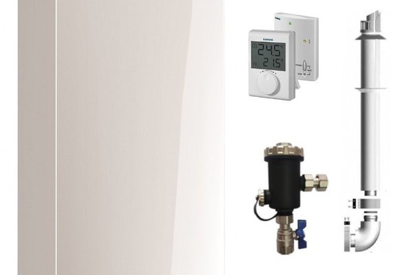 Centrala Ariston HS Premium 24 kw, centrala pe gaz, in condensare kit de evacuare inclus, termostat ambient si filtru antimagnetita