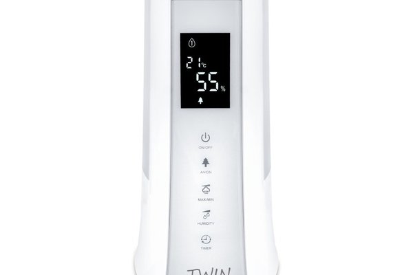 Umidificator cu ionizare si difuzor arome TWIN alb, Airbi BI3222