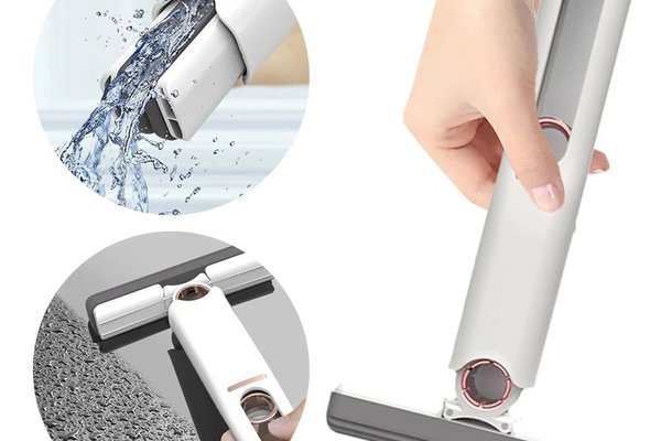 Mop Mini Portabil cu Sistem Anti Scurgere pentru Diverse Suprafete si Geamuri