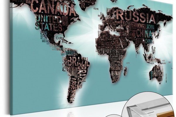 Tablou din plută - Subtlety of the World [Cork Map] 120x80 cm