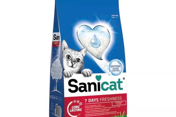 Nisip pentru litiera, Sanicat 7 Days Aloe Vera, 4L