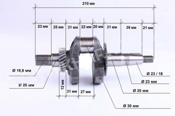 Ambielaj motor cu ax canelat 19 dinti de 5-7 CP