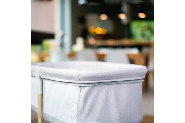 Patut balansoar Lionelo Malin Evo 3 in 1 pliabil pentru bebelusi 0-9 kg, ultra-usor, bej