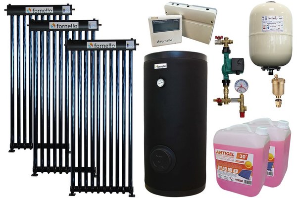 Sistem solar presurizat Fornello cu 30 tuburi Heat Pipe si Boiler 300 LT 2S