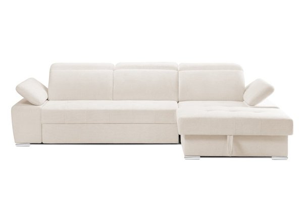 Colțar Extensibil TRENDY, cu ladă de depozitare, cu tetiere reglabile, variante stânga/dreapta 295x170x105 cm