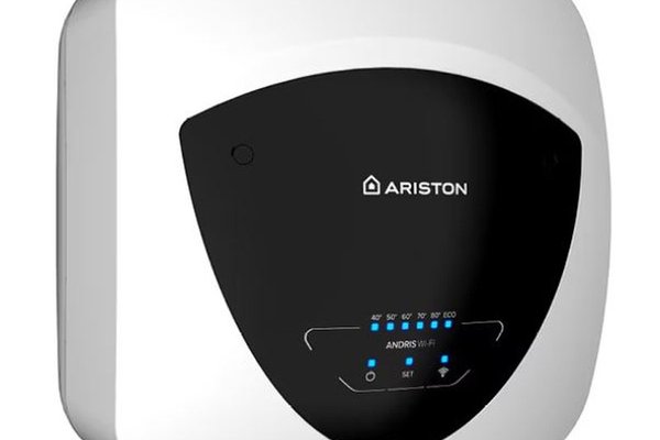 Boiler electric Ariston Andris Elite WiFi 15/5 EU, 15l, 1200W, Alb, Control vocal si butoane soft touch