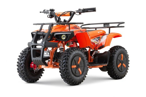 ATV electric NITRO Dusty pentru copii, 1000W, 36V, anvelope Snowy, portocaliu