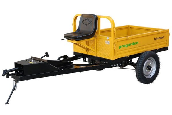 Remorca cu tractiune G2, 500kg, 1 osie, prindere bolt pentru motocultor, roti 5.00-12, Alpine RM500T