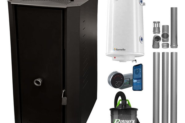 Pachet complet pentru control de la distanta Centrala termica pe peleti Fornello Rossi B Black 25 kW