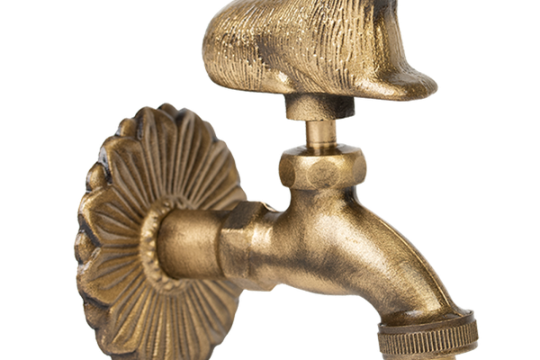 Robinet decorativ 1/2", dublu serviciu din alama si finisaj Caine