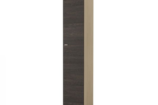 Dulap ARS 02, 1 usa, 1 raft, bara de haine, corp PAL stejar american, fronturi PAL frasin, 40x51x201 cm